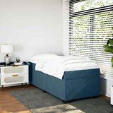 Box spring krevet s madracem tamnoplavi 90x190 cm baršunasti | shoptok.hr