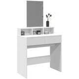vidaXL Toaletna mizica z ogledalom bela 80x41x144,5 cm | Shoptok.si