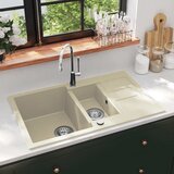 The Living Store Dvojno kuhinjsko pomivalno korito iz granita bež - Kuhinjsko Korito, (21750074) | Shoptok.si