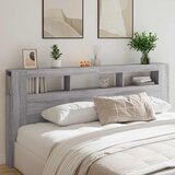  LED uzglavlje boja hrasta 220x18,5x103,5 cm konstruirano drvo | shoptok.hr