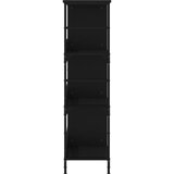 Police za knjige crne 78,5x33x82 cm konstruirano drvo | shoptok.hr