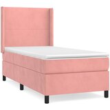Box spring krevet s madracem ružičasti 90x190 cm baršunasti | shoptok.hr