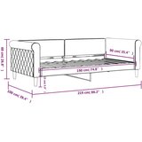  Dnevni krevet crni 90 x 190 cm baršunasti | shoptok.hr
