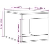 vidaXL Kutija z mačji pijesak boja hrasta 47x59x42cm konstruirano drvo | shoptok.hr