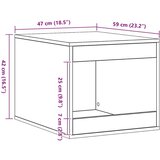 vidaXL Omara za mačje stranišče artisian hrast 47x59x42 cm inž. les | Shoptok.si