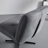 Bessagi Home naslanjač chesterfield selena, siva, žamet | Shoptok.si
