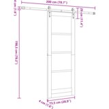  Drsna vrata Rjava 73.5 x 198.5 cm Les in kovina, (5000122181) | Shoptok.si
