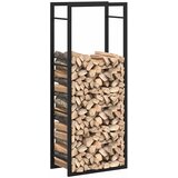  Stalak za drva za ogrjev mat crni 50x28x132 cm čelični | Eponuda.com