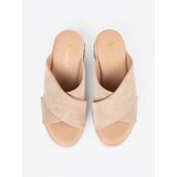 SEASTAR Women's suede wedge flip-flops beige | shoptok.hr