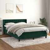  Krevet s oprugama i madracem tamnozeleni 140x200 cm baršunasti | shoptok.hr