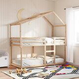 Krevet na kat s krovom 90 x 200 cm od masivne borovine | shoptok.hr