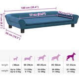  Krevet za pse plavi 100 x 50 x 21 cm baršunasti | shoptok.hr
