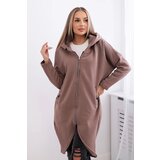 Kesi Long insulated mocha sweatshirt | shoptok.hr