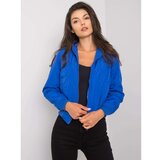Fashion Hunters Ladies' blue quilted jacket Cene