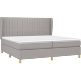  Krevet s oprugama i madracem svjetlosivi 200 x 200cm od tkanine | shoptok.hr