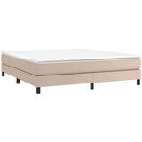  Box spring postelja z vzmetnico kapučino 180x200cm umetno usnje | Shoptok.si