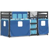  The Living Store Pograd z zavesami moder 90x190 cm trdna borovina - Pograd, (21450443) | Shoptok.si