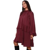 La Modeuse Kratke obleke 76725_P181729 Bordo Cene