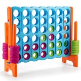  Igra četiri u nizu, Igra četiri u nizu s 42 jumbo krugova, dim. 120 x 42 x 104 cm, plava + narančasta | shoptok.hr