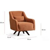 Atelier Del Sofa fotelja sa visokim naslonom hera orange black | ePonuda.com