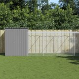 vidaXL Kavez za kokoši s igralištem svjetlosivi 165x1067x181cm čelični | shoptok.hr