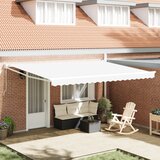  Manualna retraktibilna tenda vidaXL Bela 450x300 cm, Že obstoječa tenda vidaXL za okvir 4,5x3 m Bela | Shoptok.si