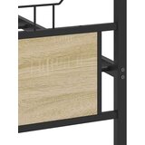 Metalni Kovinski posteljni okvir brez vzmetnice sonoma hrast 183x213 cm, (21829081) | Shoptok.si
