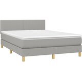  s oprugama i madracem svjetlosivi 140x190 cm od tkanine | shoptok.hr