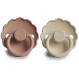 FRIGG® tolažilna duda - silikon Daisy 0-6 m blush/cream | Shoptok.si