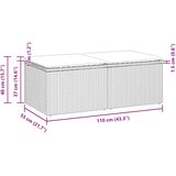  2-dijelni set vrtnih sofa poliratan i bagrem s jastucima sivi | shoptok.hr