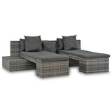 The Living Store Vrtna garnitura z blazinami 4-delna poli ratan siva - Sedežna Garnitura, (21468183) | Shoptok.si