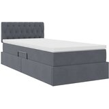  LED krevet za pohranu s madracem Tamnosiva 90 x 190 cm Baršun | shoptok.hr