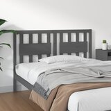  Uzglavlje za krevet sivo 125,5 x 4 x 100 cm od masivne borovine | shoptok.hr