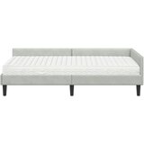  Kutni krevetni okvir s madracem 2 kom. Svjetlosiva 90 x 200 cm | Shoptok.si