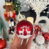  Set Božićnih kuglica crvene boje, 10 cm - 6 komada | shoptok.hr