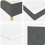 vidaXL postelja s škatlastim vzmetenjem z vzmetnico & klopjo temno siva 90x190 cm tkanina | Shoptok.si