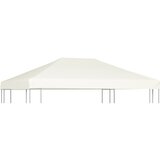 vidaXL Streha za paviljon 310 g/m² 4x3 m kremno bela Cene