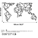 Wallity zidna dekoracija world map led 010, 58 x 100 cm, crna | Eponuda.com
