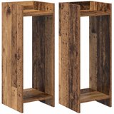  Stalak za biljke s policom 2 pcs Staro drvo 30 x 30 x 80 cm | shoptok.hr