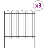  Vrtna Ograda 3 pcs Siva 5,1 x 1,5 m Čelik s prahom | shoptok.hr