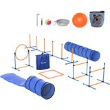 PawHut Agility komplet za pse, 11-delna agility oprema z 2 tuneloma, skakalnim obročem in ovirami, (5000239925) Cene