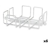  Stalak za salvete Srebrna Metal 19 3 x 6 5 x 19 3 cm (6 kom.) | shoptok.hr