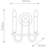  Kichler KL-CAPITOL-HILL2-PNBR - Zidna svetiljka CAPITOL HILL 2xE14/40W/230V zlatna | Eponuda.com