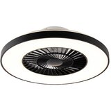 QAZQA Stropni ventilator črne barve z LED z daljinskim upravljalnikom - Climo Cene