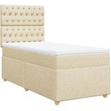  Krevet s oprugama i madracem krem 90 x 200 cm od tkanine | shoptok.hr