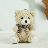 Teddy Bear Plush Keychain Pendant Decoration Beige 8cm | Shoptok.si