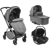 Kikka Boo kolica lanah 3in1 premium set sa auto sedištem i-trail i-size i tvrdom korpom grey Cene