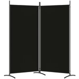 vidaXL Paravan 2-delni Črna 175x180 cm blago | Shoptok.si