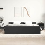  Okvir kreveta s uzglavljem i podnožjem crni 200 x 200 cm | shoptok.hr