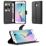 Cadorabo Ohišje, združljivo z Samsung Galaxy S6 EDGE v oksidna črna - Zaščitni ovitek z magnetnim zapiranjem, stoječo funkcijo in režo za kartice, (20550639) | Shoptok.si